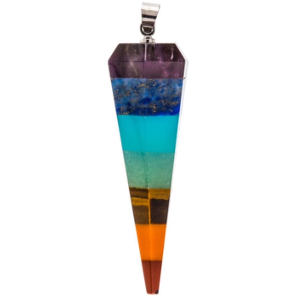 Pendulum Healing Layer Crystal Stone Pendant - image 1